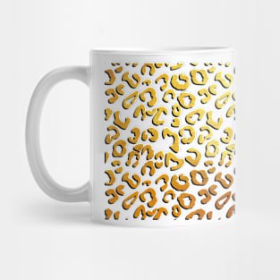 Golden leopard print, black shadow Mug